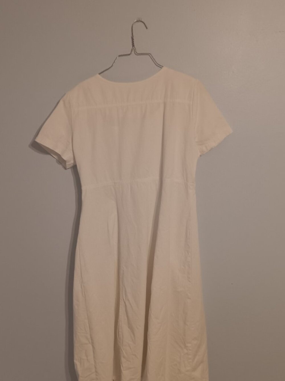 Vintage Coldwater Creek White 100% Cotton Midi Dress with Crochet Detail - Picture 3 of 6